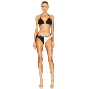 Zimmermann Clover Crochet Bikini Set‎ in Black & White